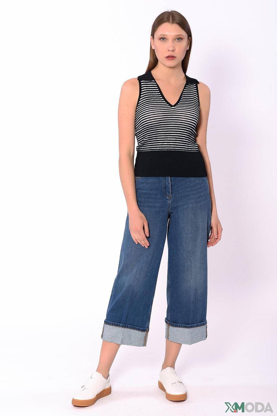 Джинсы Penny Black Grey кюлоты синие