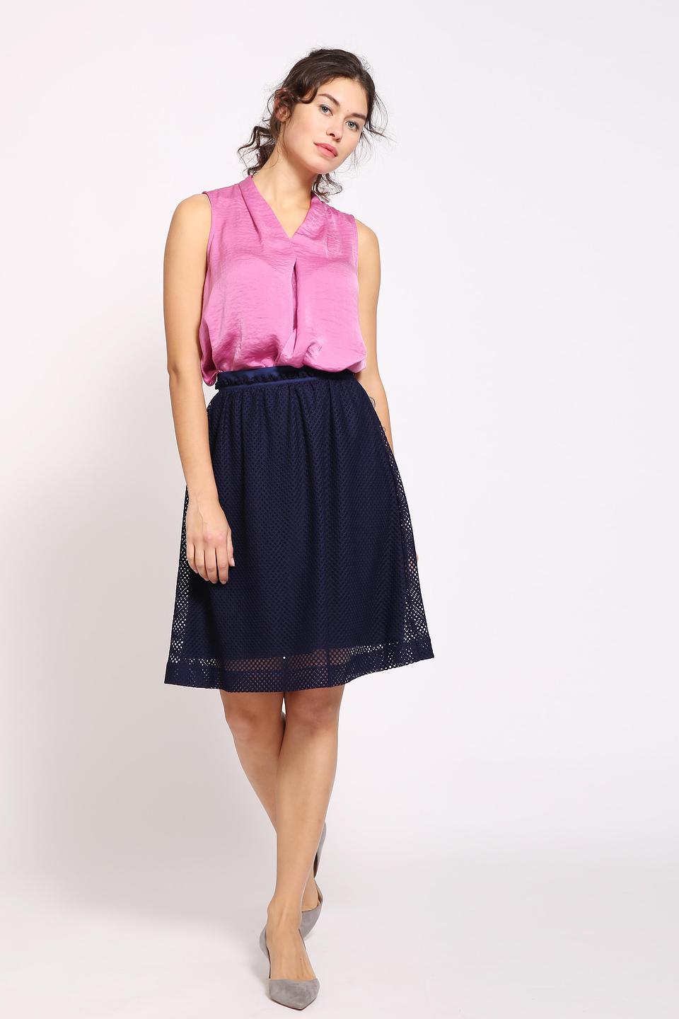 Юбка Just Valeri плиссе тёмно-синяя