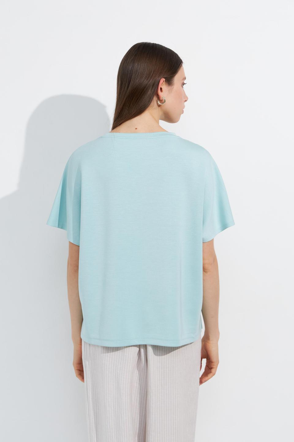 Пуловер Tom Tailor с принтом, мятно-голубой