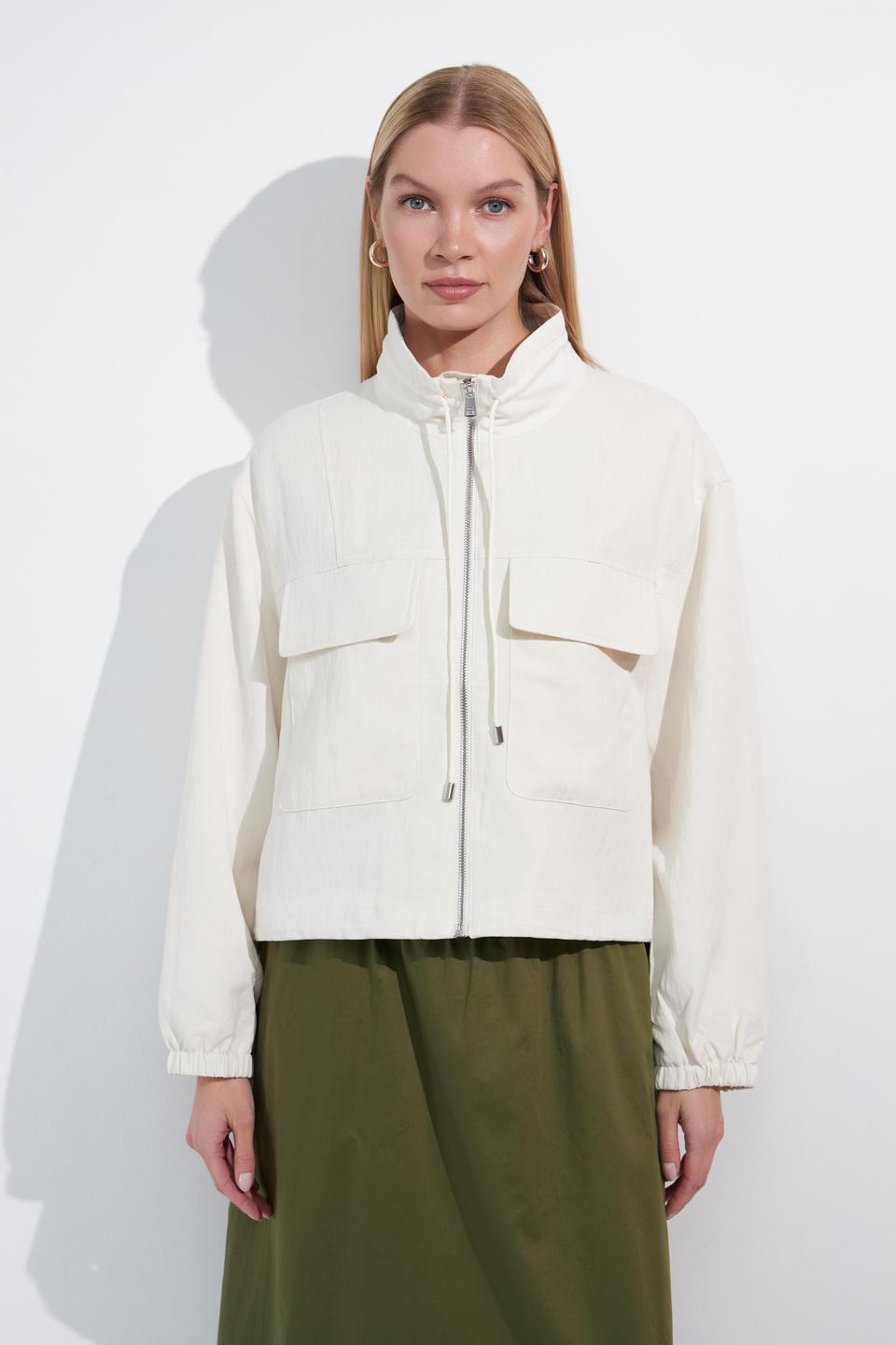 Жакет Oui укороченный молочный