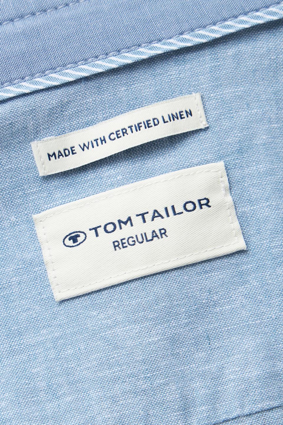 Рубашка с коротким рукавом Tom Tailor светло-голубого цвета