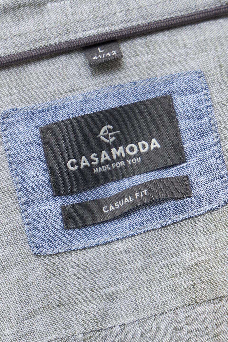 Светло-серая рубашка с коротким рукавом Casa Moda
