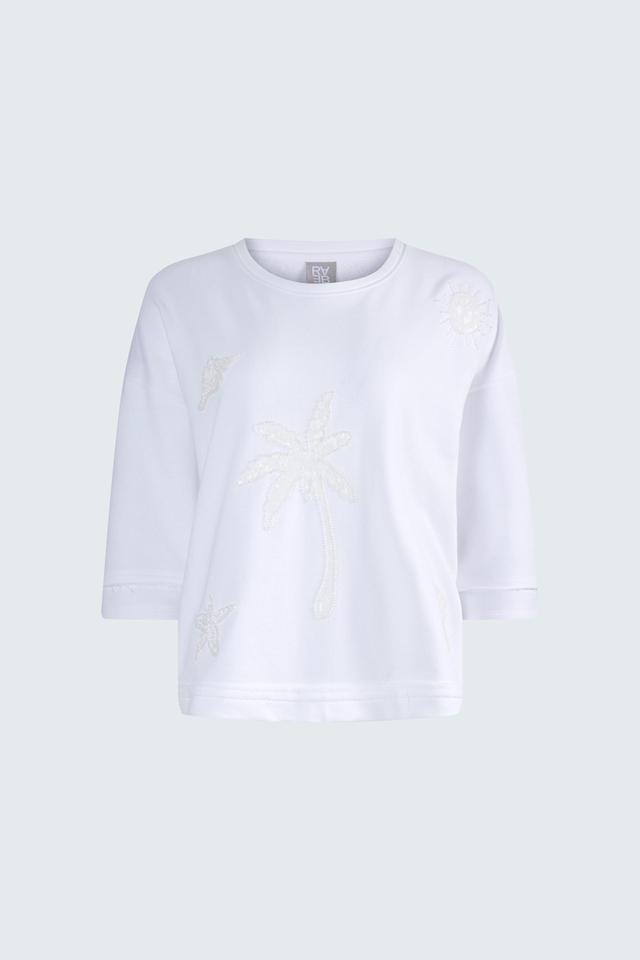 Белая футболка с декором Rabe collection