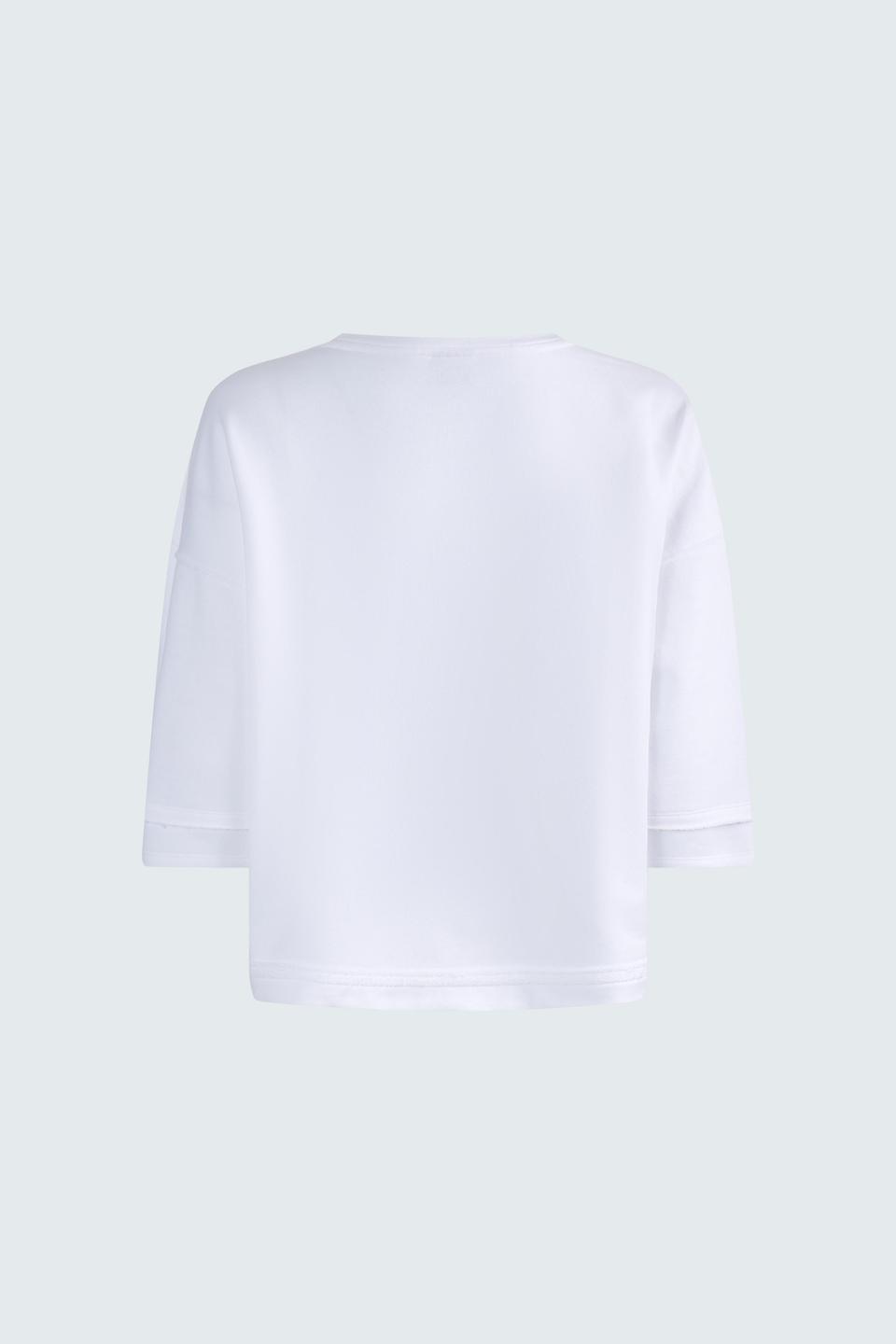 Белая футболка с декором Rabe collection