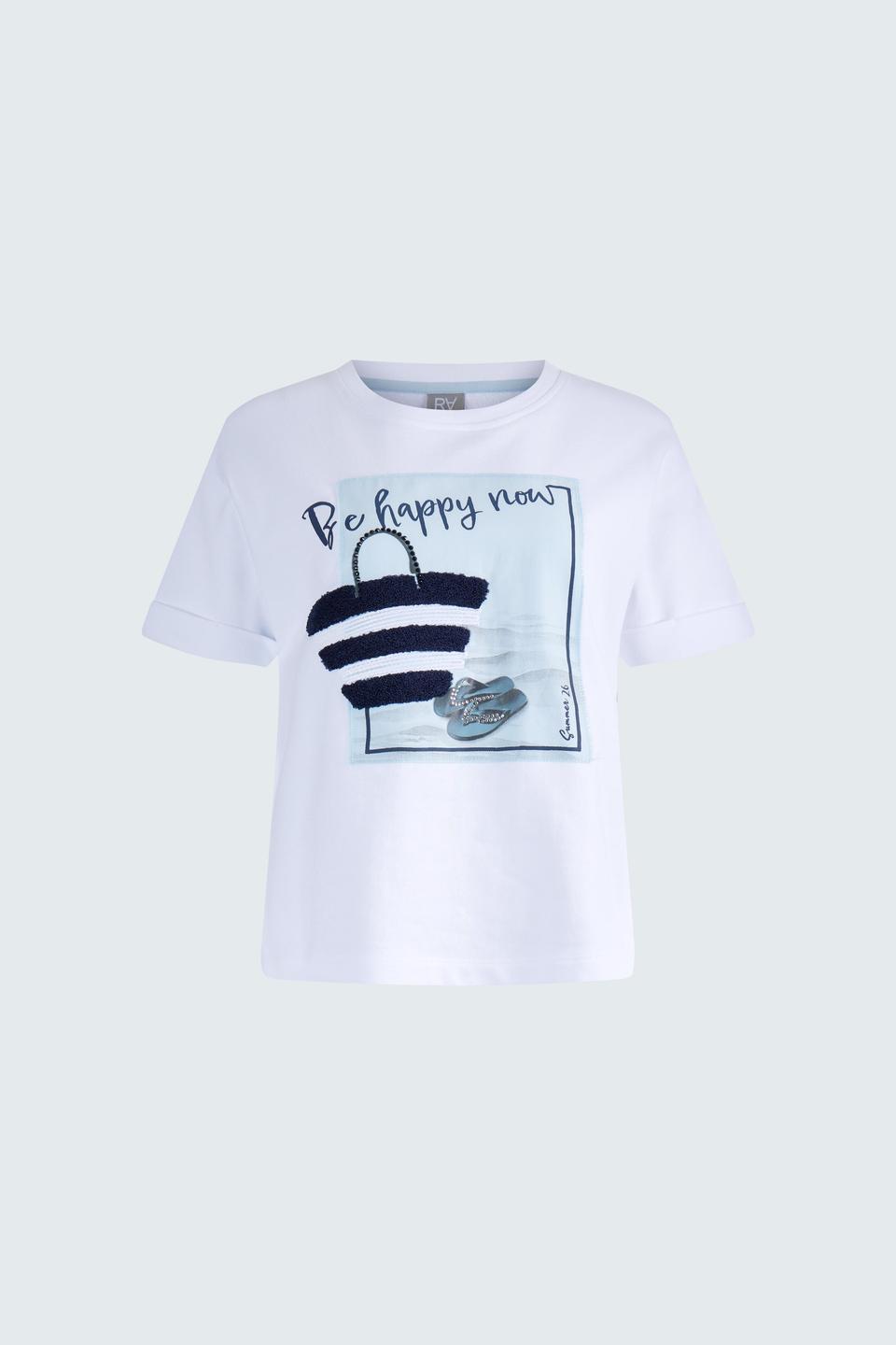 Белая футболка с графическим принтом Rabe collection