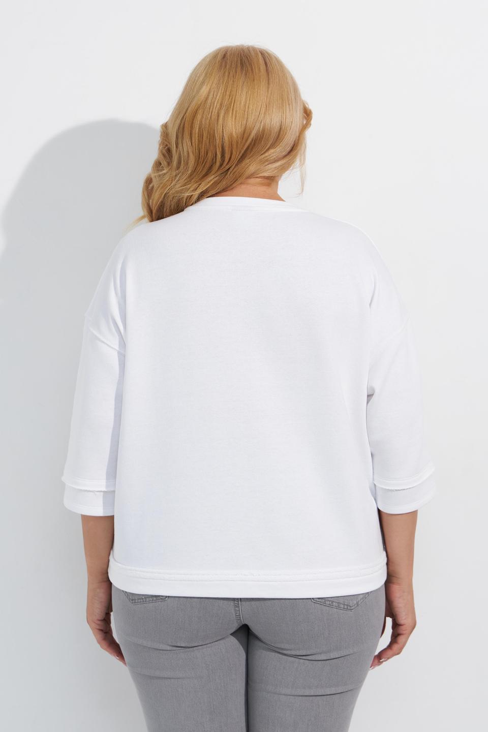 Белая футболка с декором Rabe collection