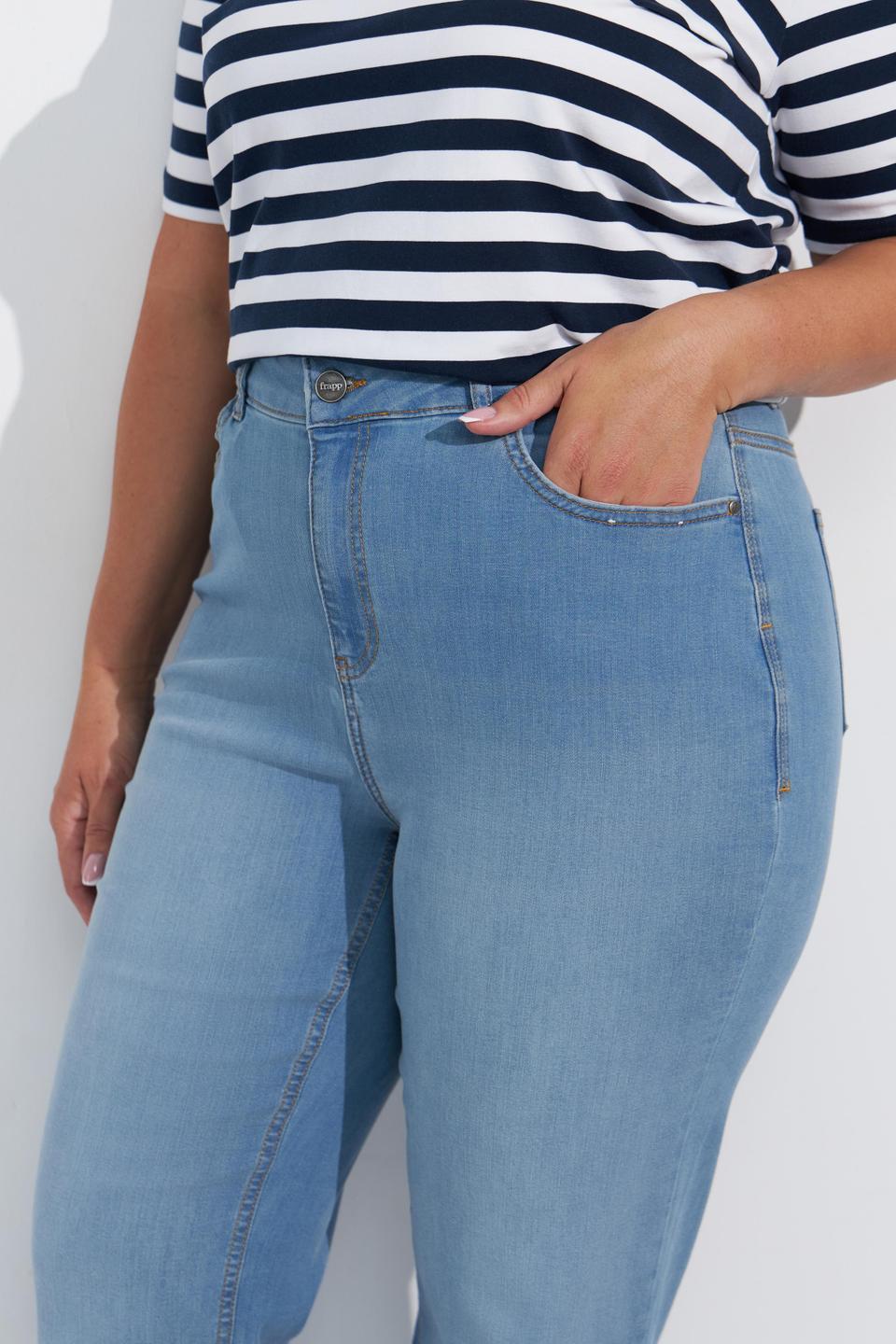 Голубые джинсы клеш Frapp
