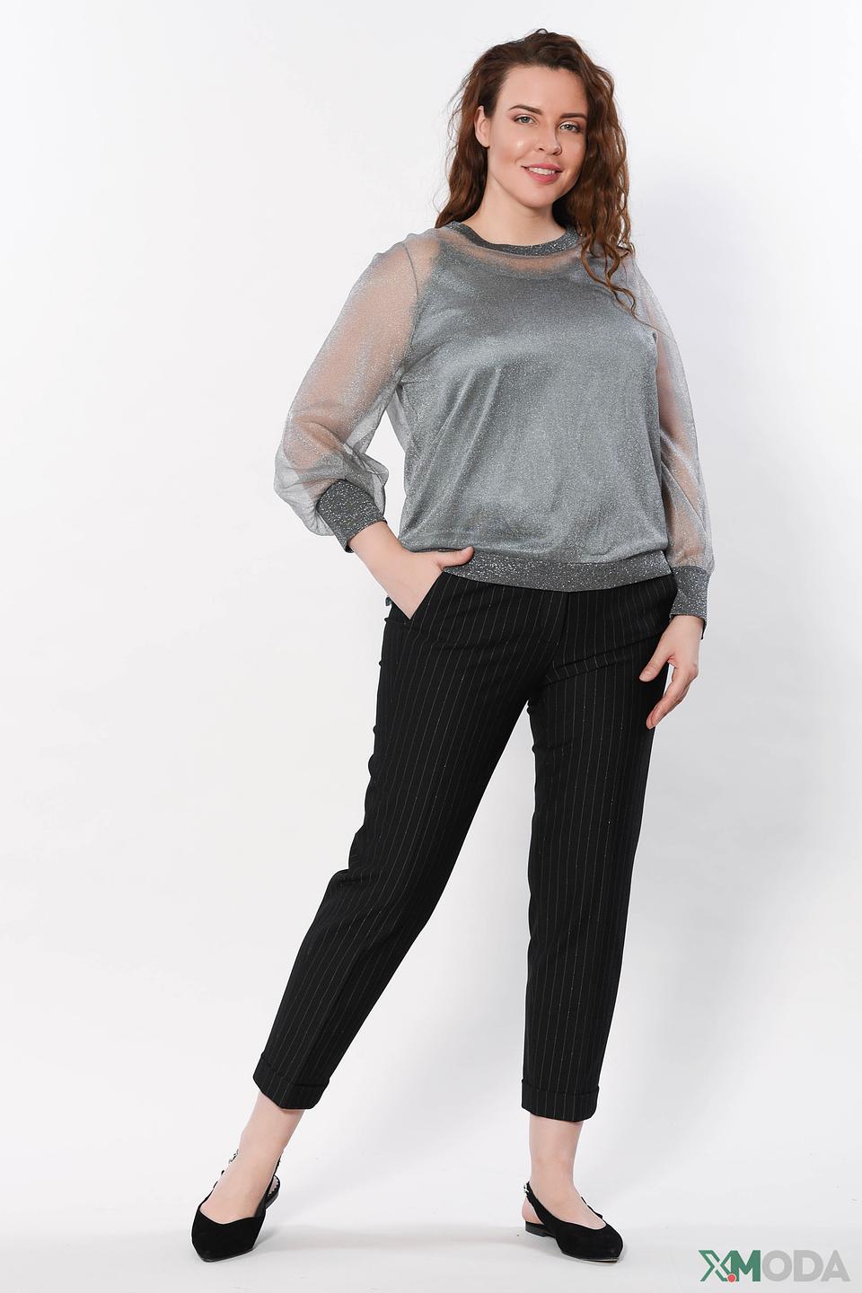 Пуловер Luisa Cerano с пайетками серый