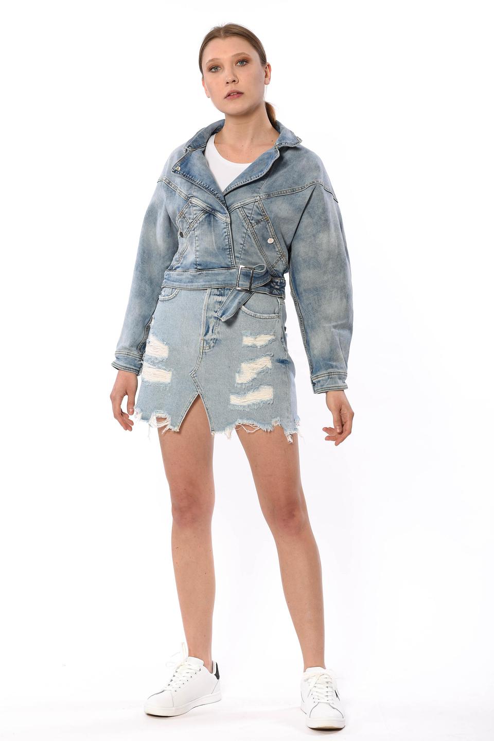 Юбка джинсовая Liu-Jo Jeans с рваным эффектом