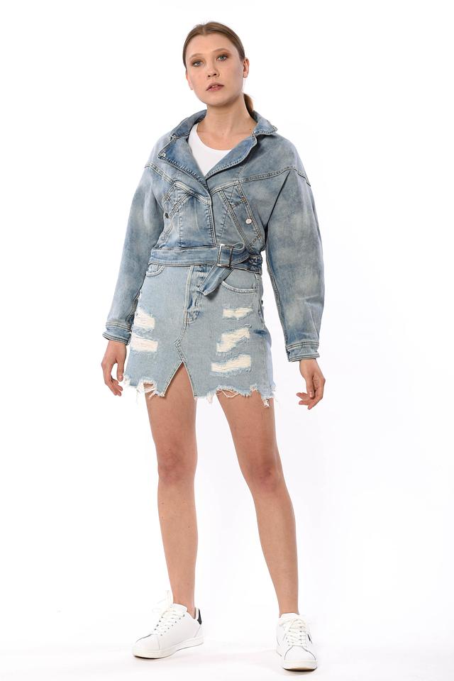 Юбка джинсовая Liu-Jo Jeans с рваным эффектом