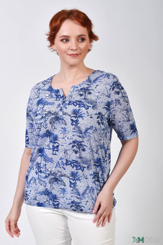 Блуза Gerry Weber EDITION синяя с принтом