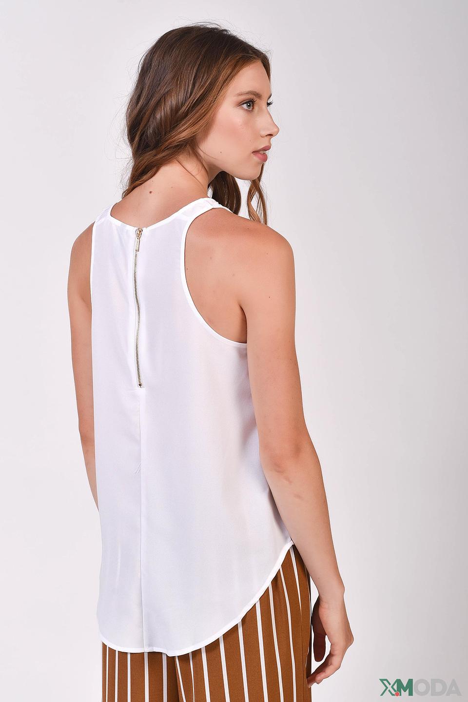 Блуза Alcott женская белая с молнией