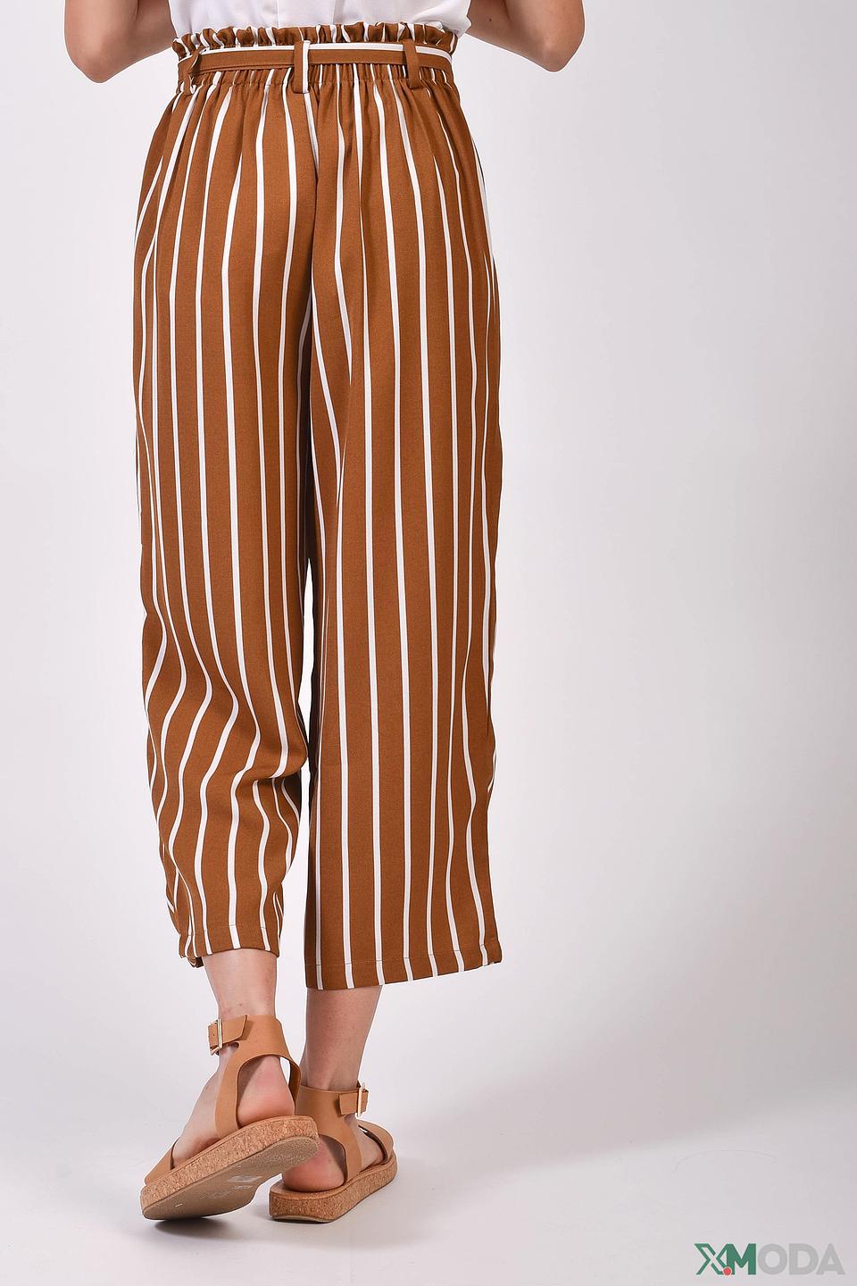 Брюки Alcott в полоску коричневые