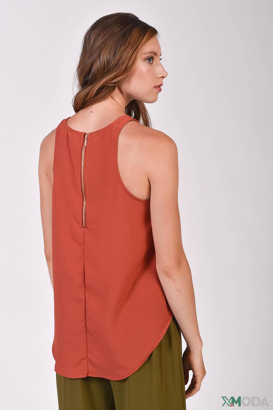 Блуза Alcott женская терракотовая