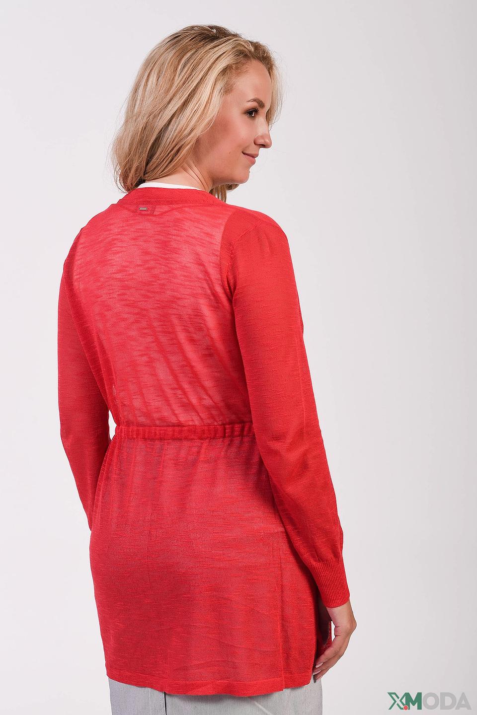 Кардиган Taifun красный с карманами