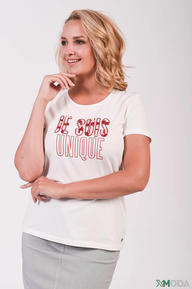 Футболка Taifun с принтом белая