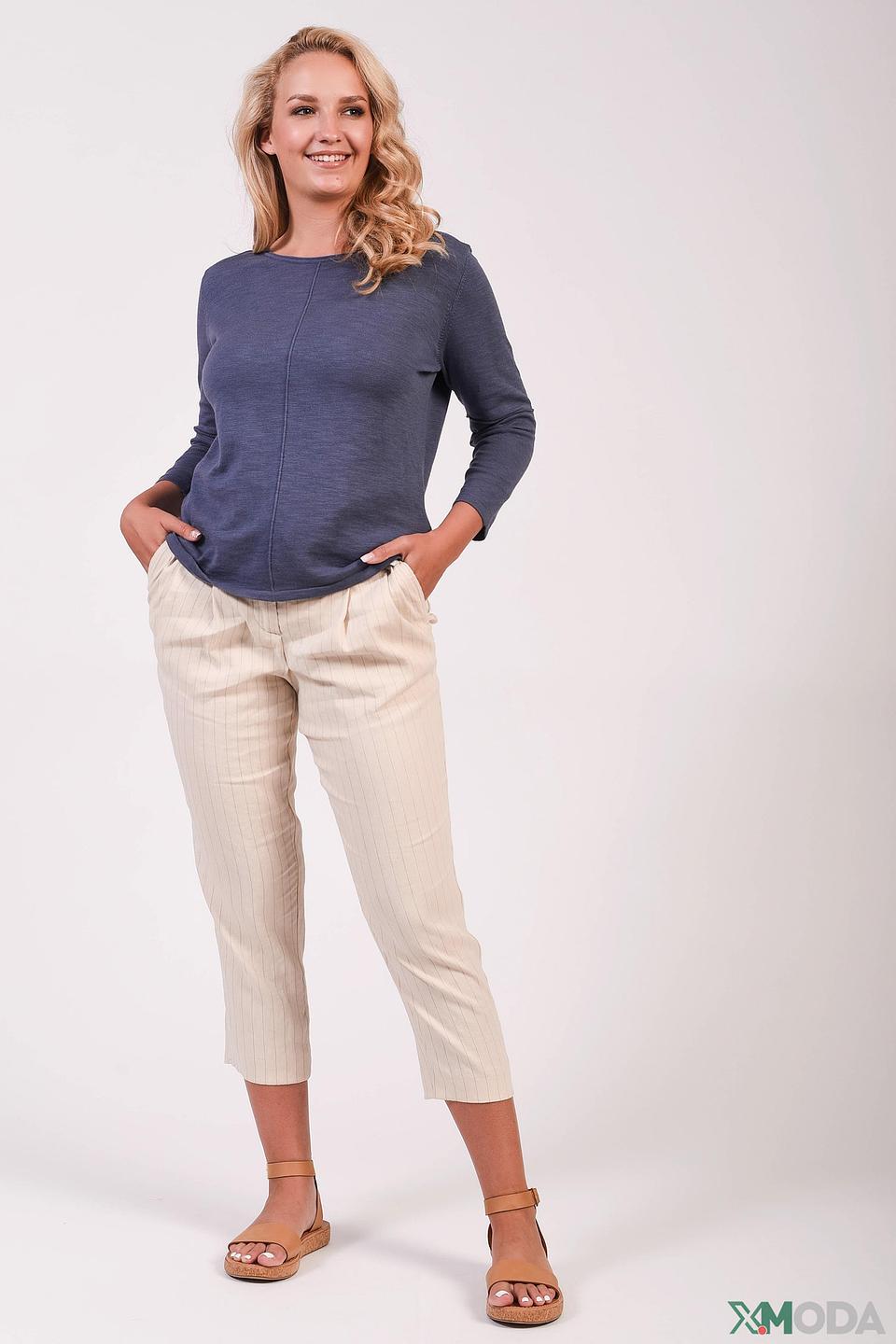 Брюки Marc Cain в полоску бежевые