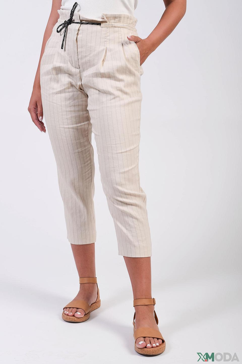 Брюки Marc Cain в полоску бежевые