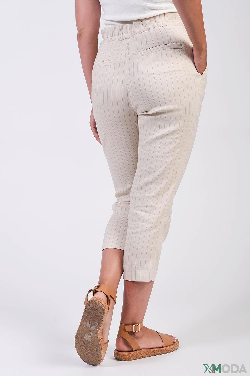 Брюки Marc Cain в полоску бежевые