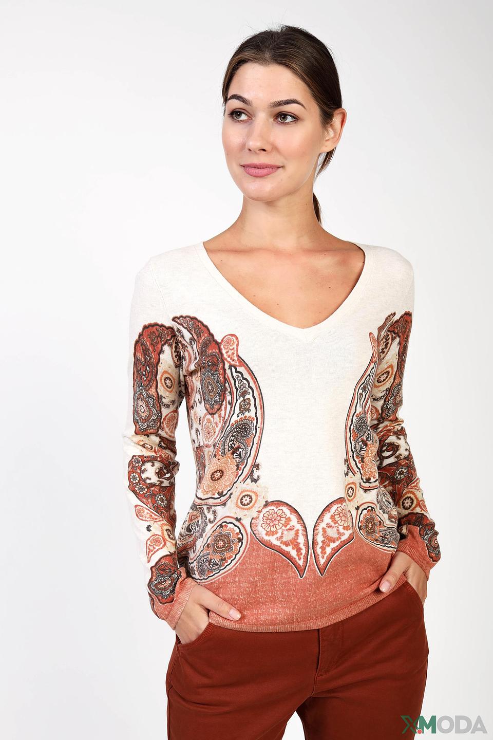 Пуловер Oui с принтом пейсли