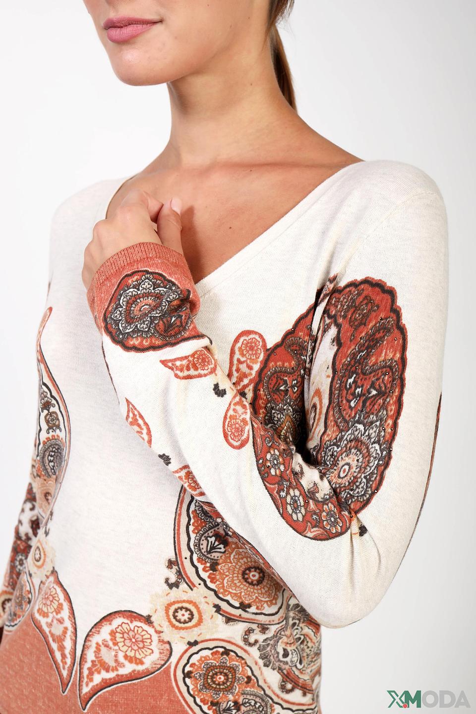 Пуловер Oui с принтом пейсли