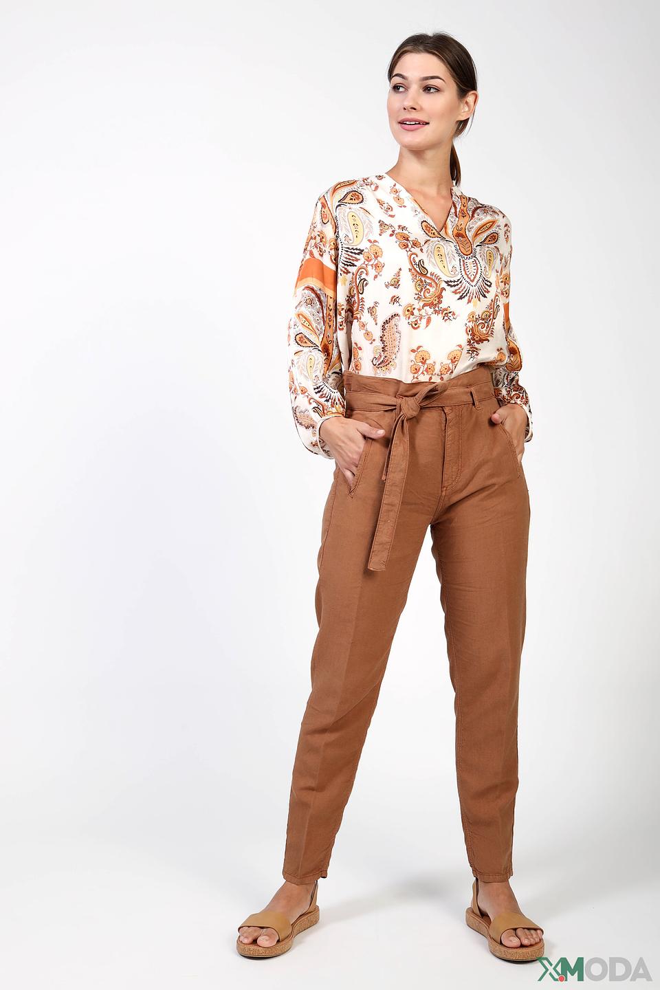 Брюки Angels с поясом коричневые