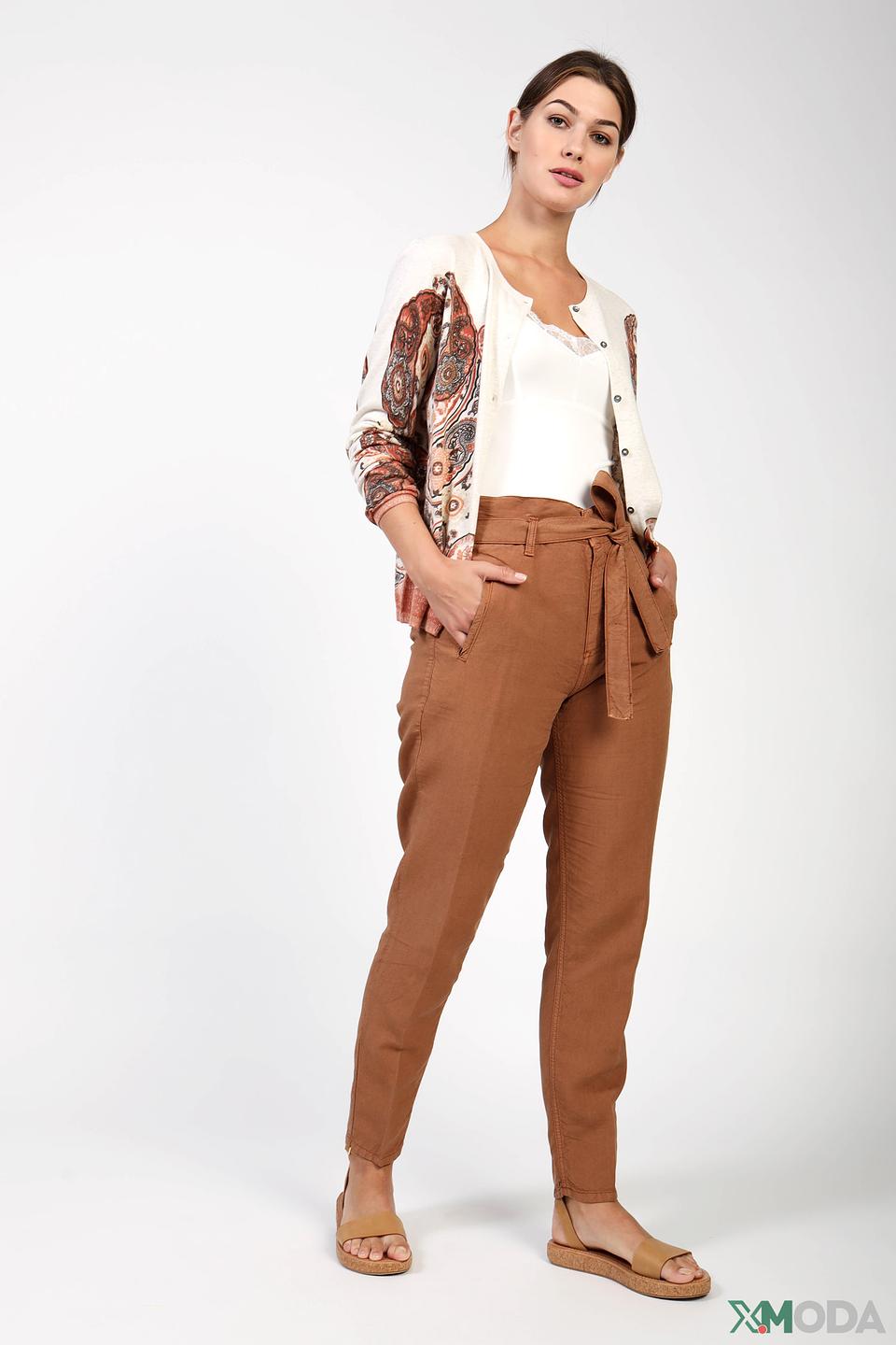 Брюки Angels с поясом коричневые