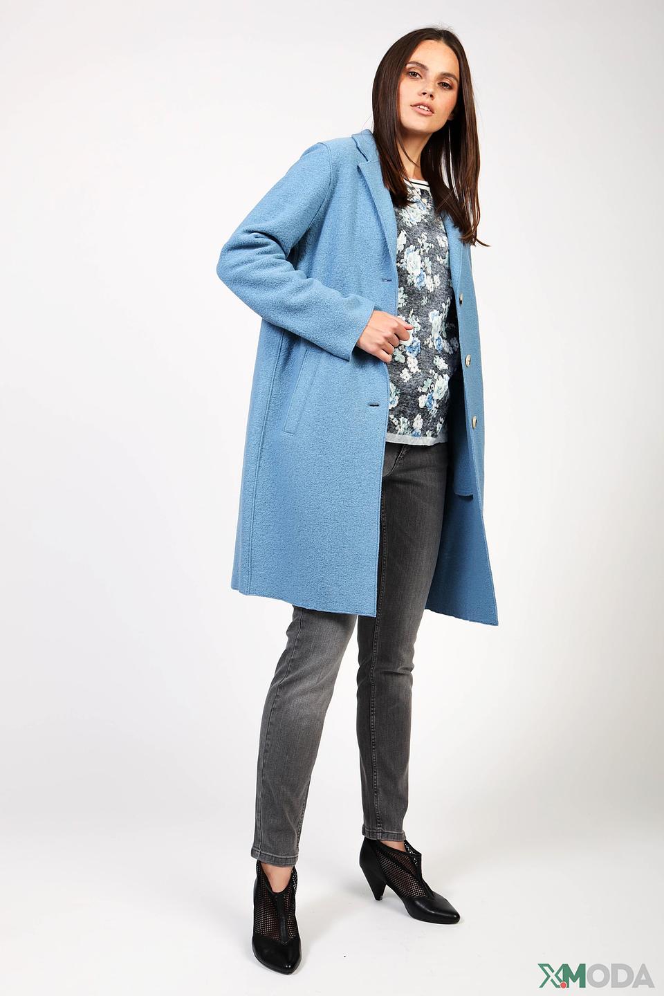 Джинсы Oui серые с декоративной отделкой