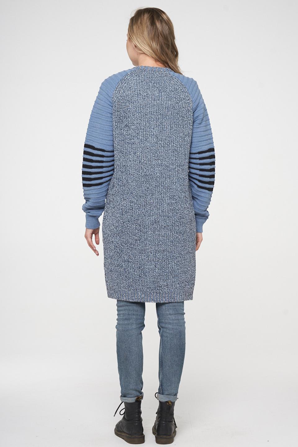 Кардиган VAY деним с полосками