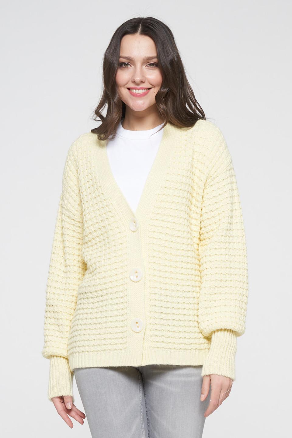 Кардиган VAY с косами шампань