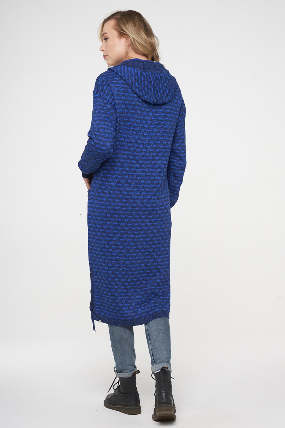 Кардиган VAY с капюшоном синий