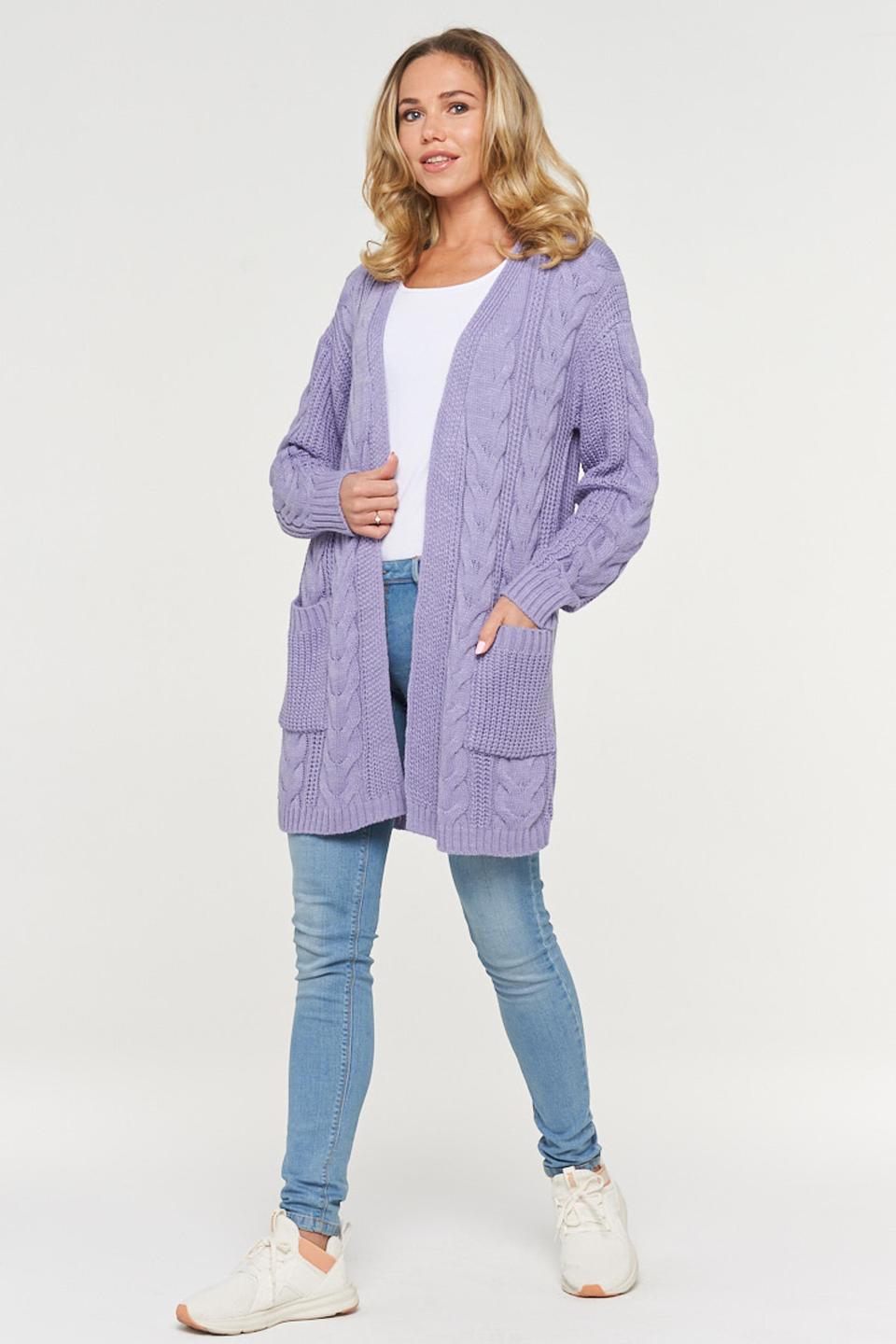 Кардиган BE YOU вязаный лавандовый