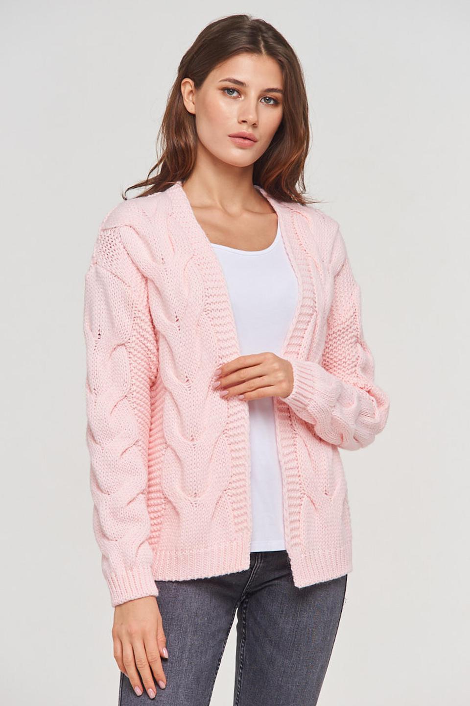 Жакет BE YOU вязаный розовый