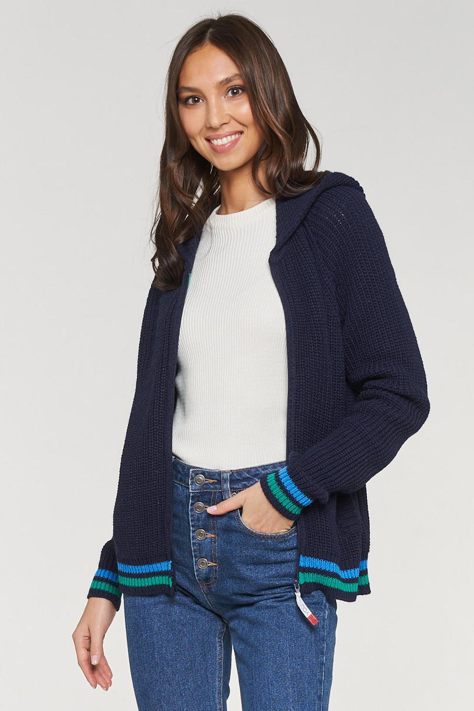 Жакет BE YOU вязаный с капюшоном