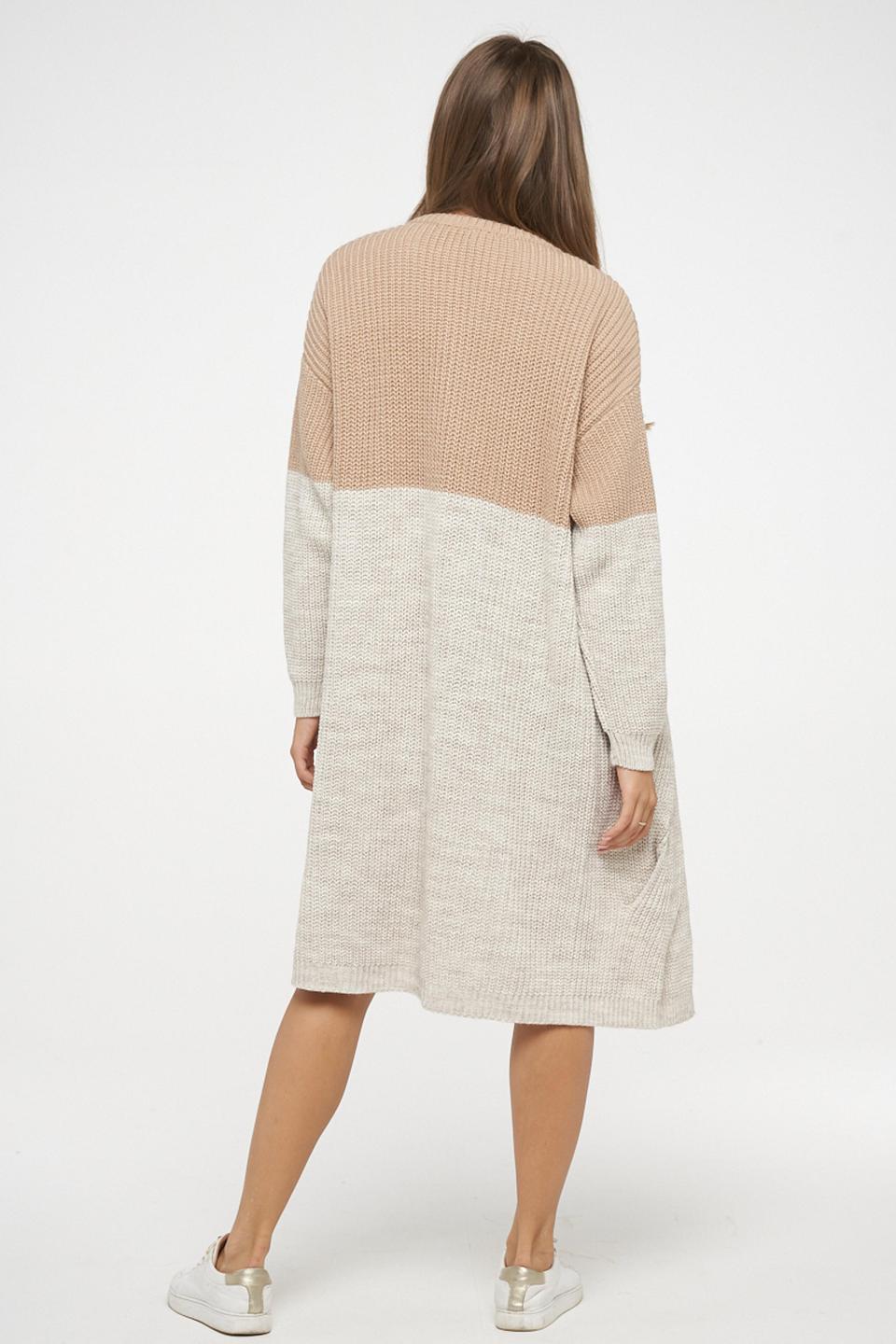 Кардиган BE YOU в полоску бежевый