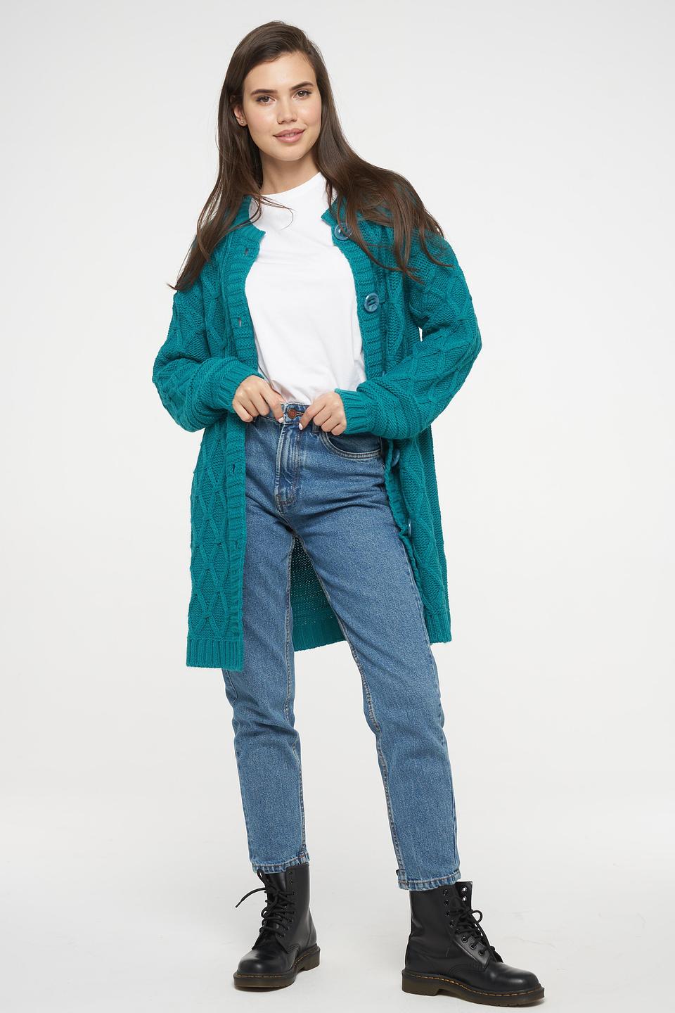 Жакет BE YOU вязаный изумрудный
