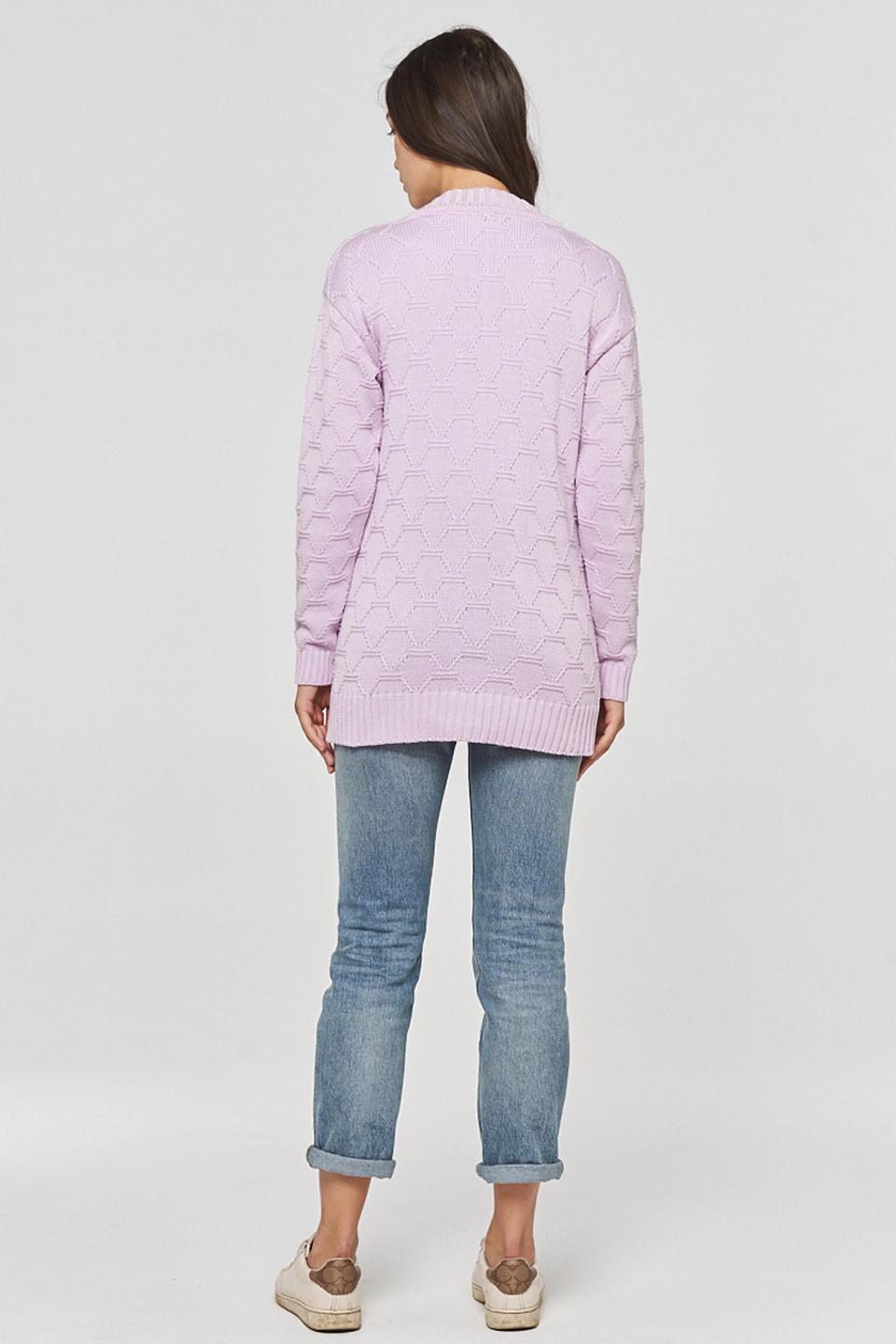 Кардиган BE YOU вязаный светло-лиловый