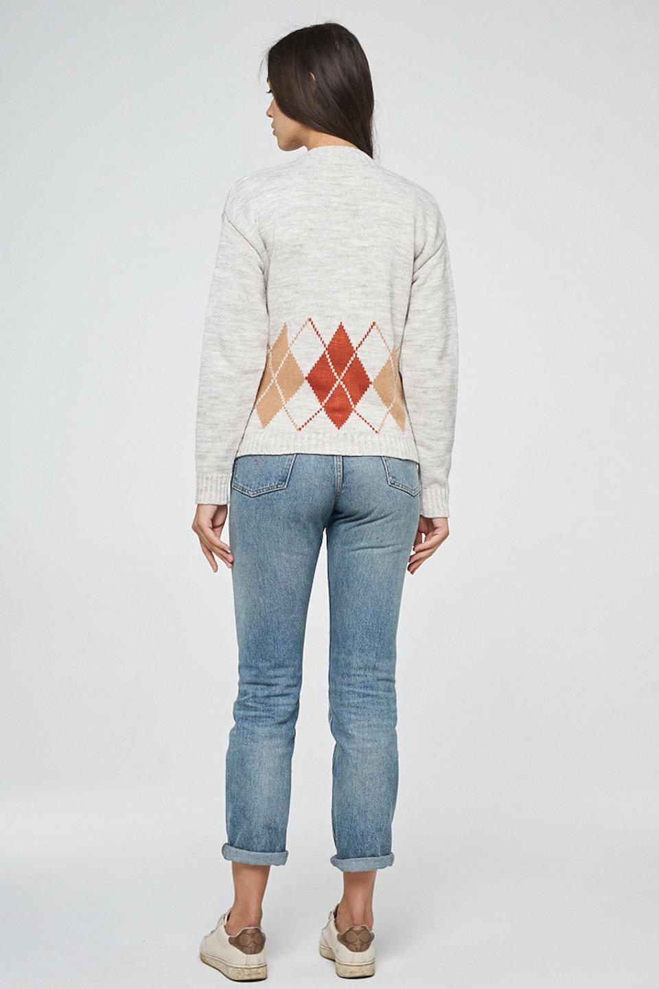 Кардиган BE YOU в ромб бежевый