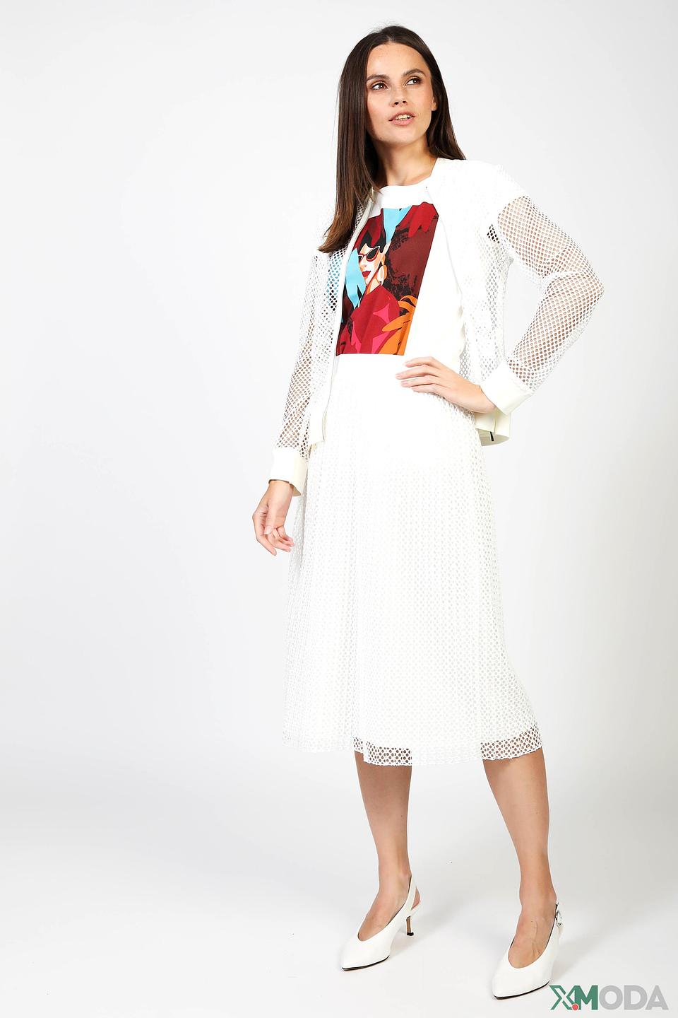 Юбка Eugen Klein белая с перфорацией