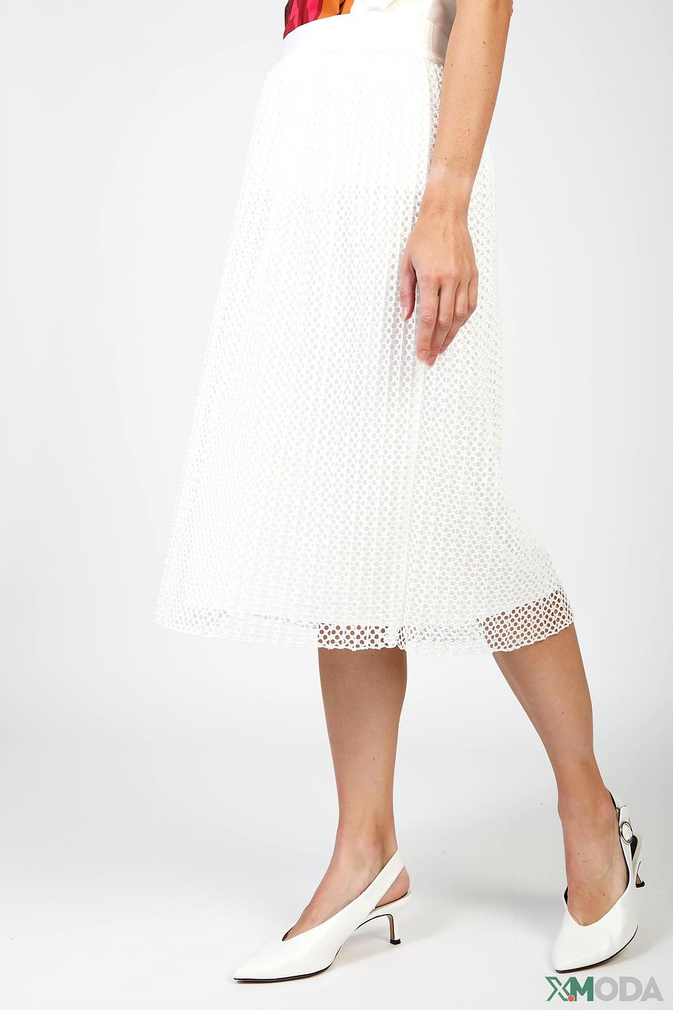 Юбка Eugen Klein белая с перфорацией
