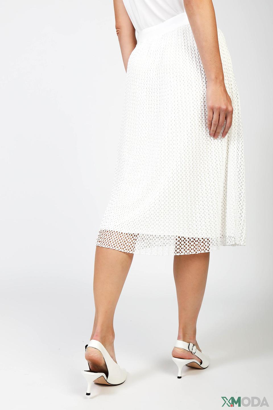 Юбка Eugen Klein белая с перфорацией