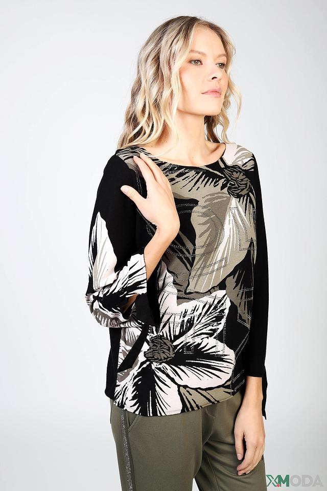 Пуловер Monari с тропическим принтом