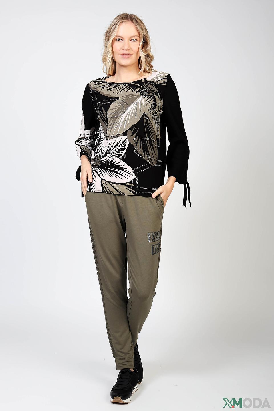 Пуловер Monari с тропическим принтом