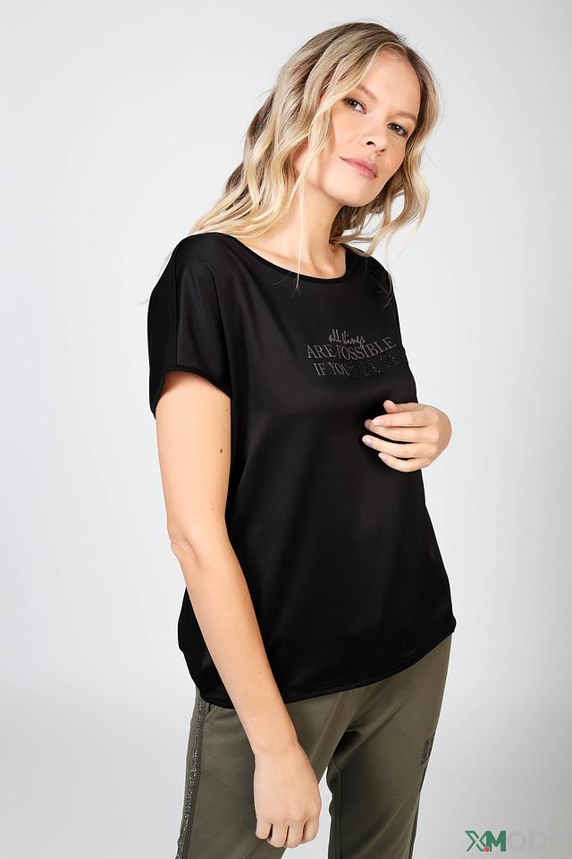 Блуза Monari с принтом чёрная