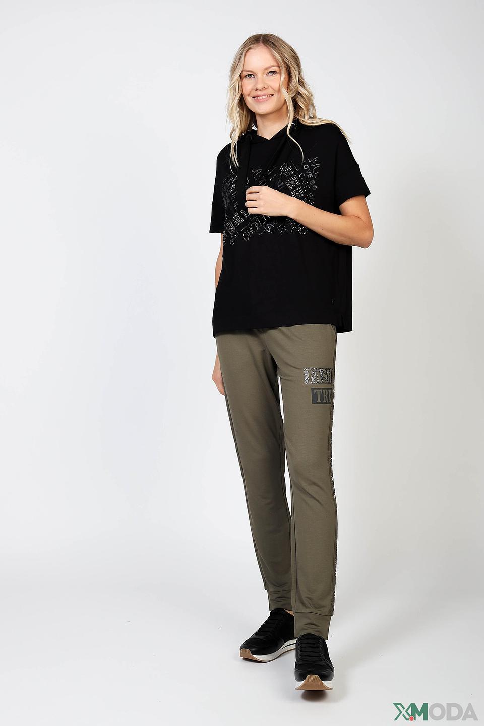 Футболка Monari с капюшоном чёрная