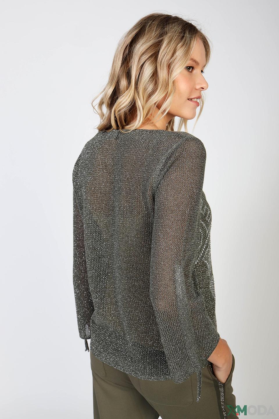 Пуловер Monari с пайетками серый