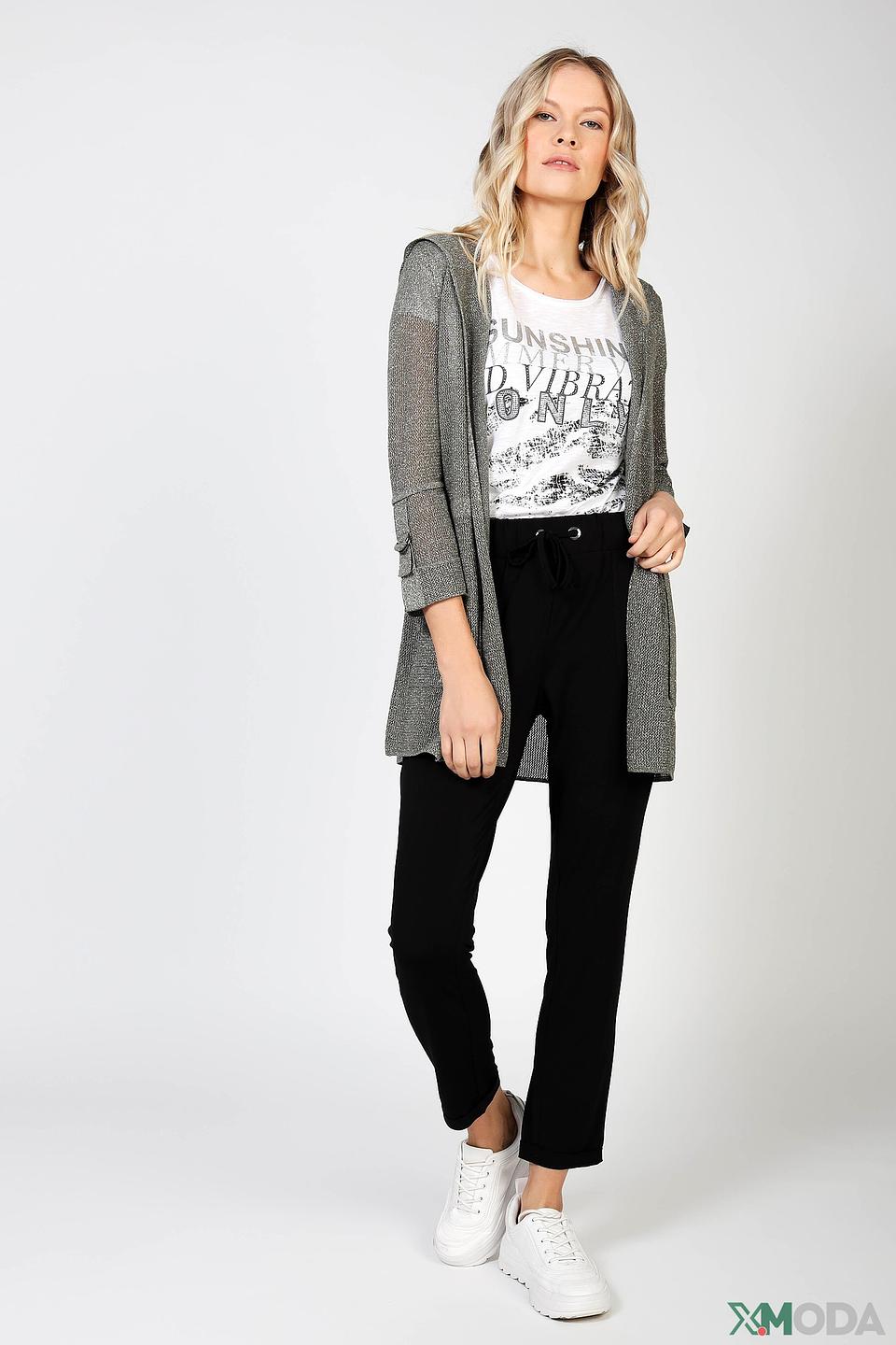 Жакет Monari с капюшоном серый