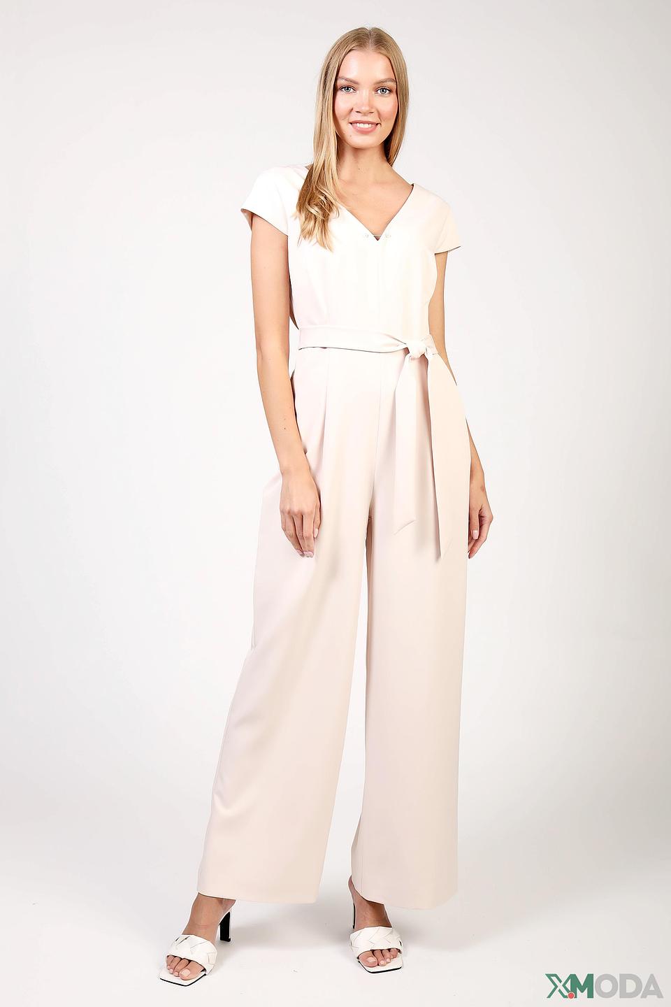 Комбинезон Comma бежевый с поясом