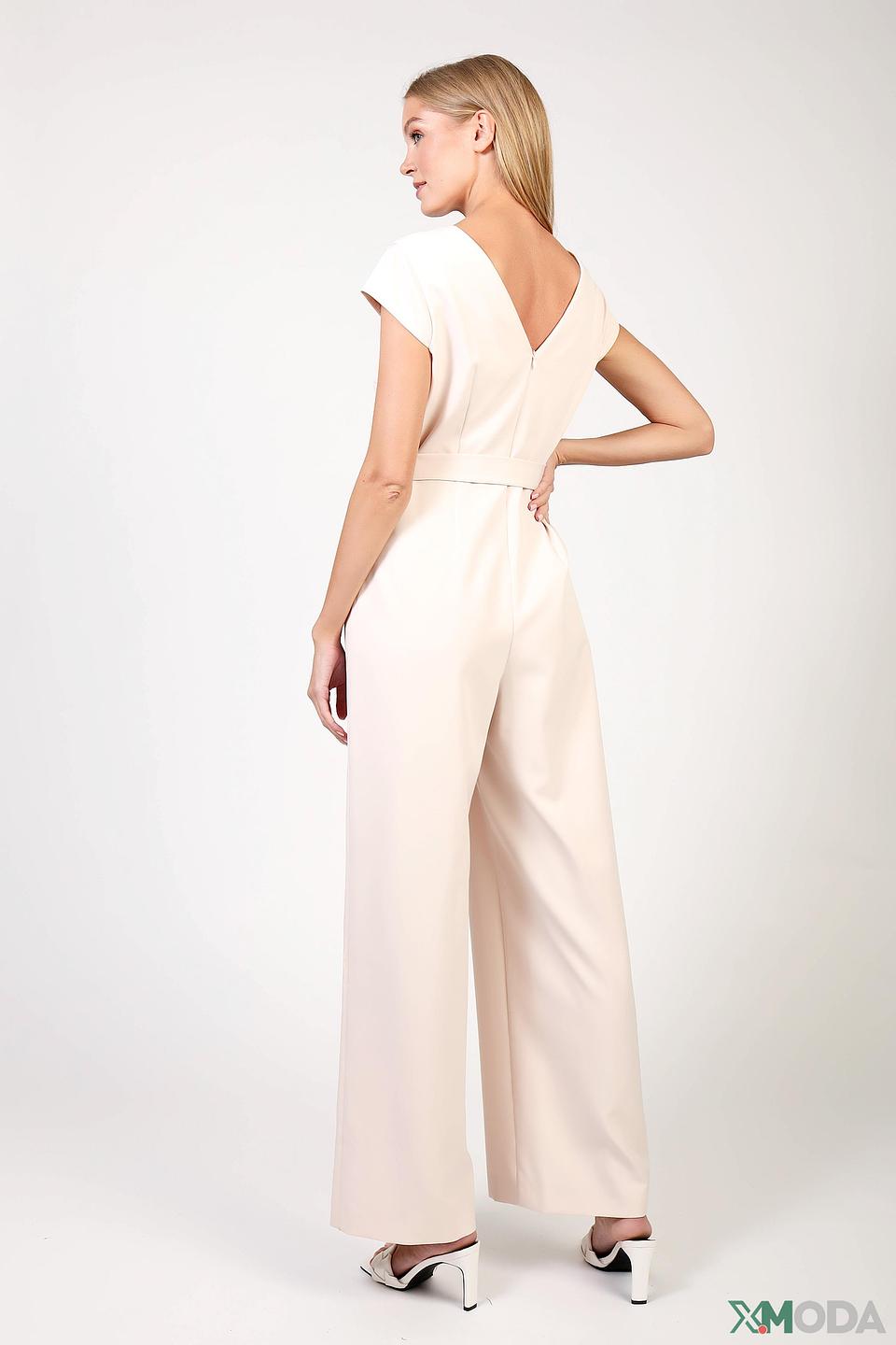 Комбинезон Comma бежевый с поясом