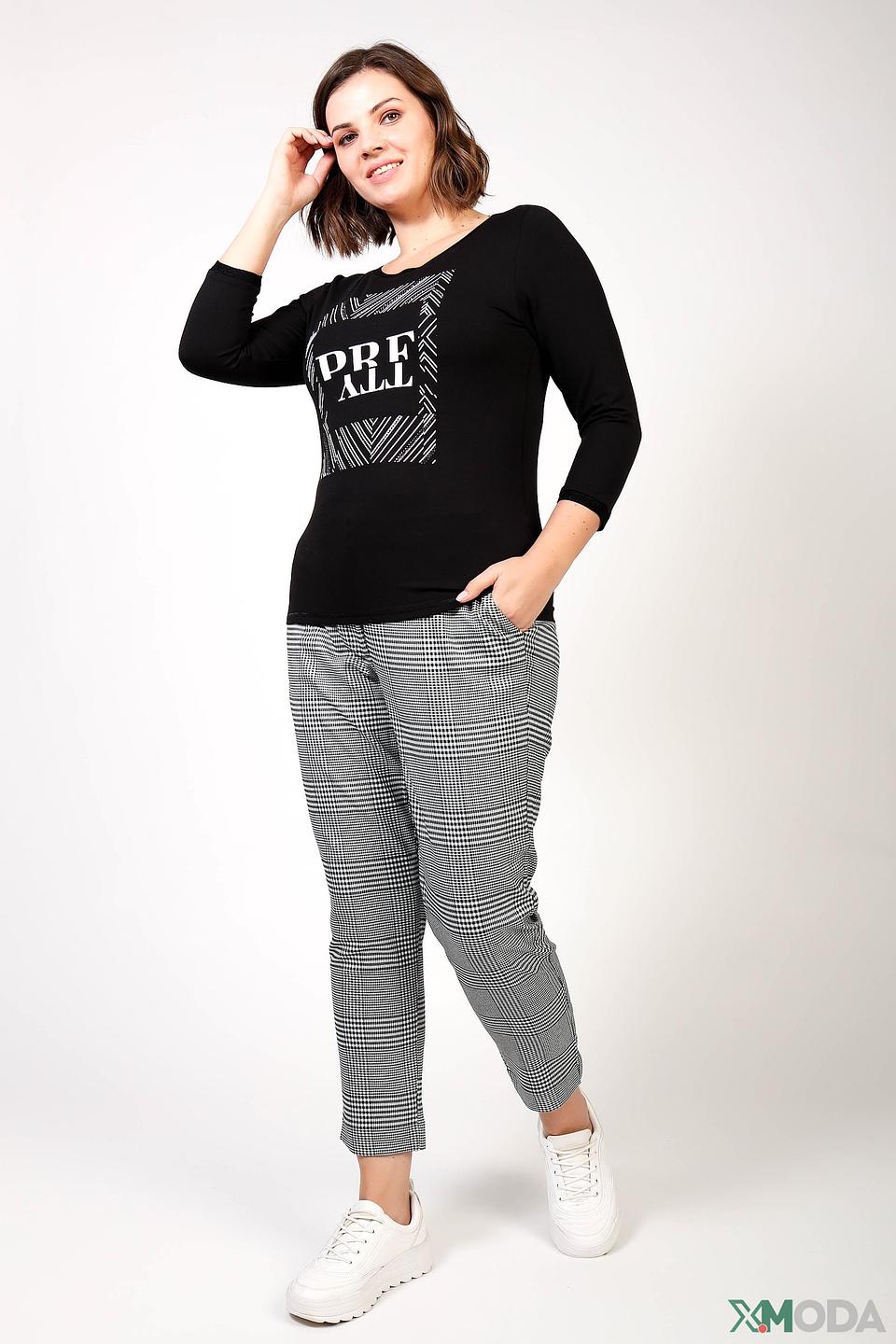 Брюки Frapp в клетку серые